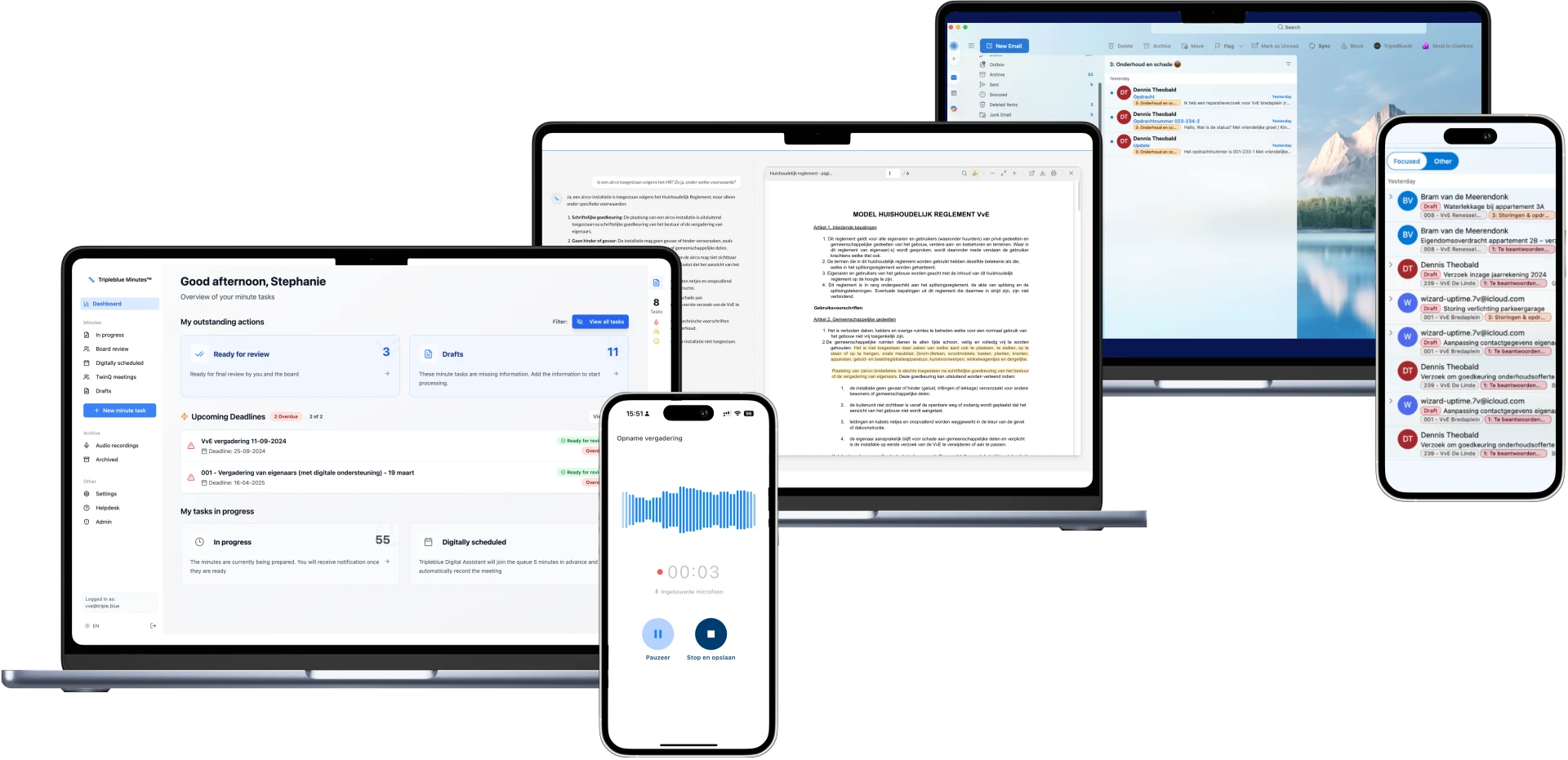 TwinQ AI platform op laptop en mobiel